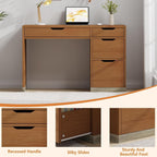 DreamCurship 48¡± Computer Desk with 4 Drawers, Home Office Desk for Work and Study, Writing Desk for Small Space, White