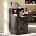 4 EVER WINNER Grey 30 Inch Nightstands, wooden bedside table with hutch storage, versatile side furniture fit for bedroom, living room and office use