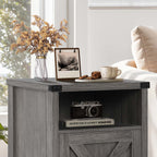 4 EVER WINNER Farmhouse Nightstand, End Table for Bedroom Living Room, Side Table, Grey Wash