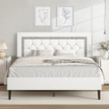 4 EVER WINNER Twin /Full/Queen/KIng Size Bed Frame, Upholstered Bed Frame with Headboard, No Box Spring Required, Easy AssemblyBEAX423-TMDIAMOND-WF