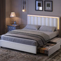 4 EVER WINNER Twin /Full/Queen/KIng Size Bed Frame, Upholstered Bed Frame with Headboard, No Box Spring Required, Easy AssemblyBE0237-23XDFBED-WQ-BE0237