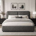 4 EVER WINNER Twin /Full/Queen/KIng Size Bed Frame, Upholstered Bed Frame with Headboard, No Box Spring Required, Easy AssemblyBEAX635-AoTuBed-GQ-Walmart