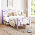 4 EVER WINNER Twin /Full/Queen/KIng Size Bed Frame, Upholstered Bed Frame with Headboard, No Box Spring Required, Easy AssemblyBEAX611-AiXinMetal-PurT-Walmart