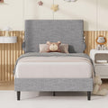 4 EVER WINNER Twin /Full/Queen/KIng Size Bed Frame, Upholstered Bed Frame with Headboard, No Box Spring Required, Easy AssemblyBEAX763-SNOWbasicbed-lgt