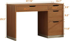 DreamCurship 48¡± Computer Desk with 4 Drawers, Home Office Desk for Work and Study, Writing Desk for Small Space, White
